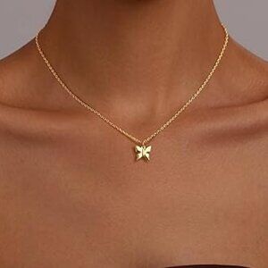 Neiman Marcus 14k Gold Plated Butterfly Necklace
